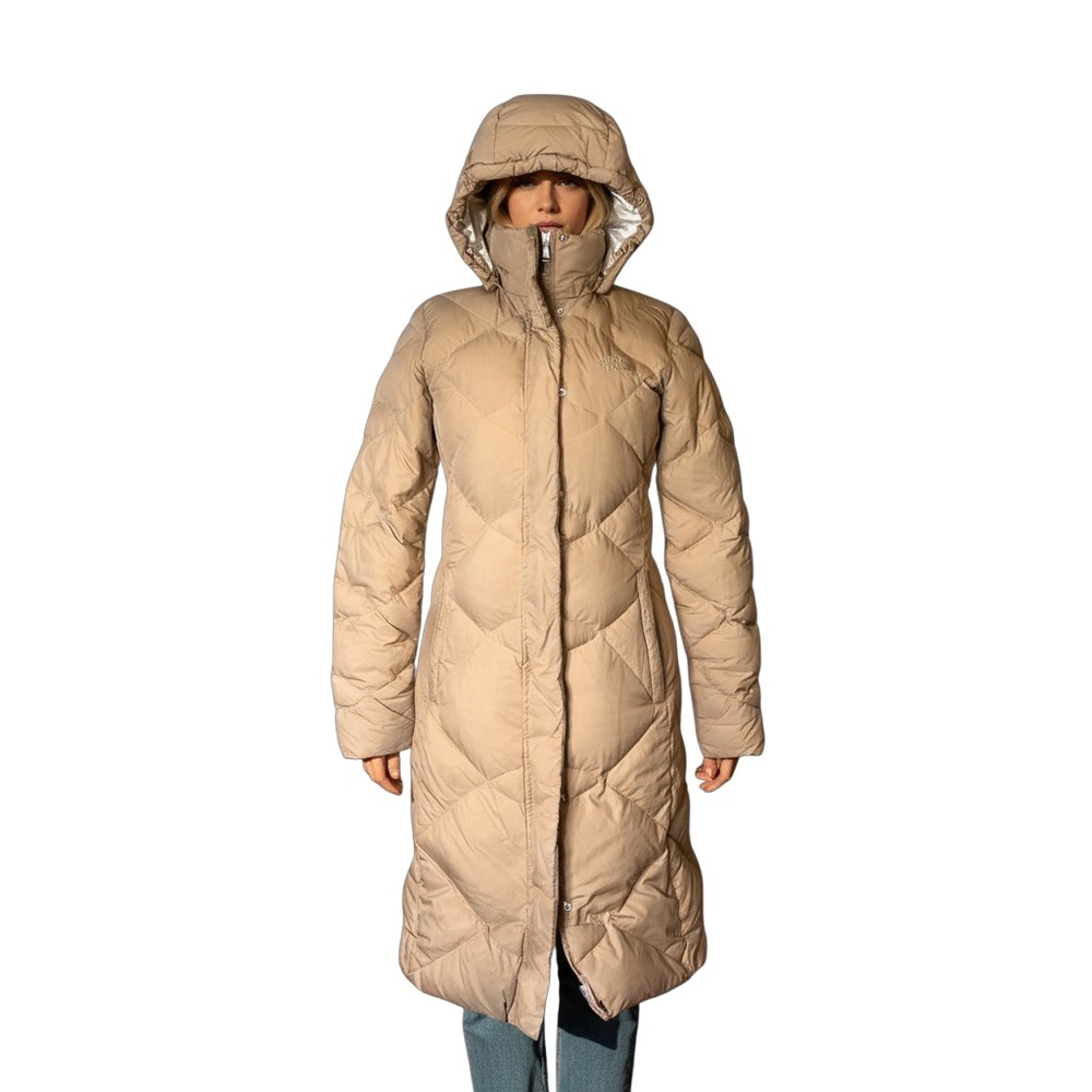 The North Face Women's Long Down Puffer Coat Tan Size XS a44
